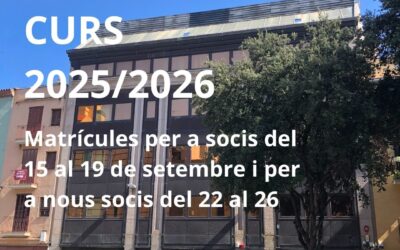 INSCRIPCIONS NOU CURS 2025-2026